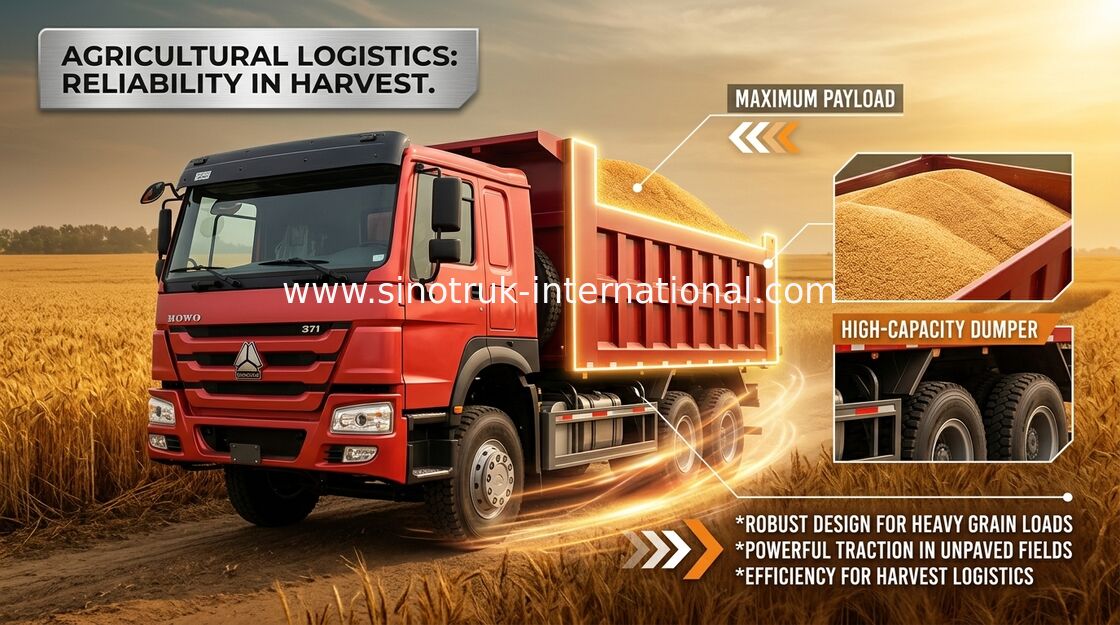 Autocarro con cassone ribaltabile del ribaltatore di SINOTRUK HOWO 371HP 8X4 LHD 31tons 20-30CBM ZZ3317N3567W