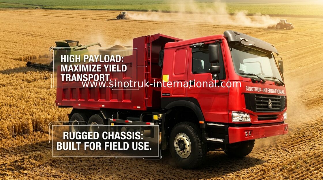Tonnellata 10-25CBM ZZ3257N3647A dell'autocarro con cassone ribaltabile del ribaltatore di Sinotruk Howo 6X4 RHD 371HP 25