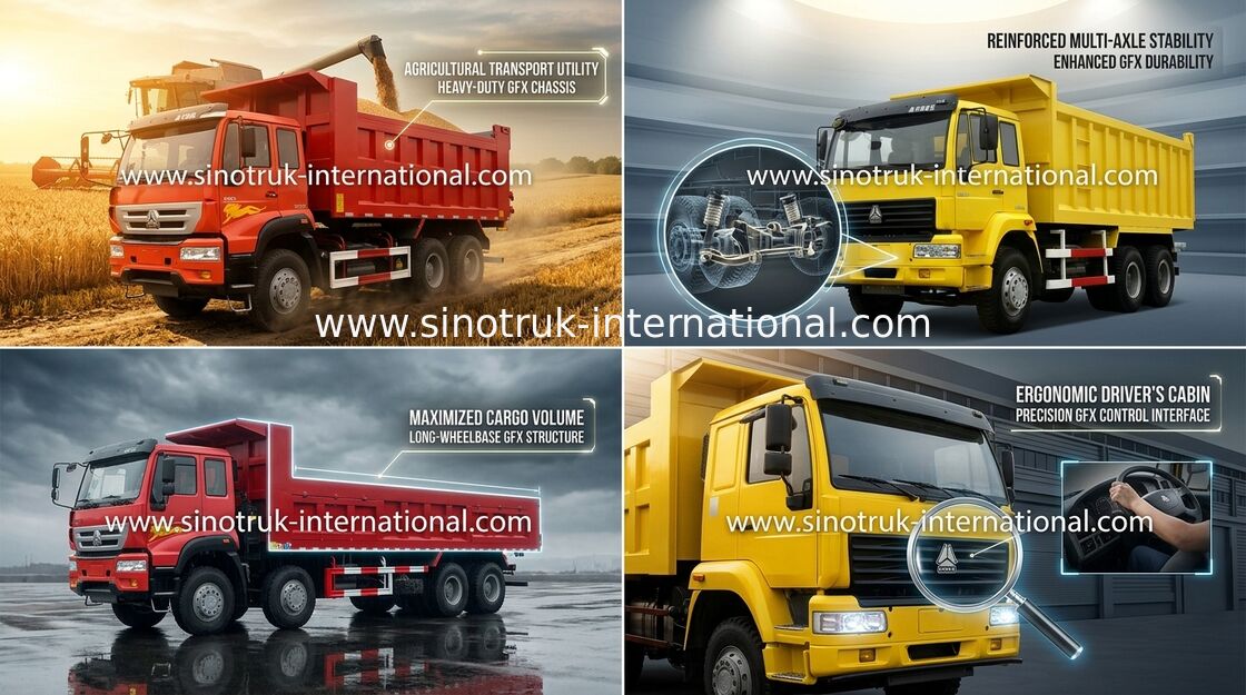 Autocarro con cassone ribaltabile dorato di principe Tipper di SINOTRUK 6X4 336HP LHD 25-30tons ZZ3251N3641W