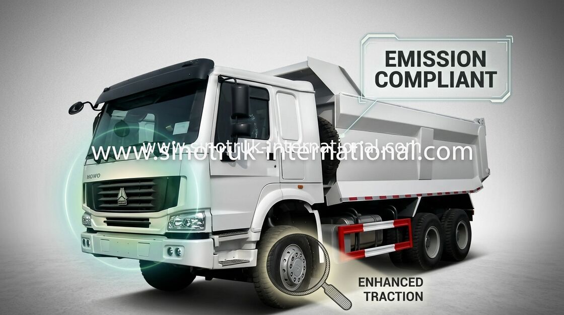 L'autocarro con cassone ribaltabile del ribaltatore SINOTRUK HOWO 10 spinge le merci del carico 25-40tons del tester 10-25cubic