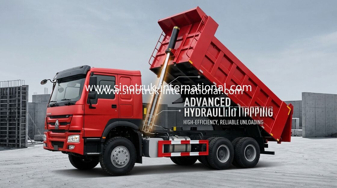 Il carico 25-40tons 371HP 6X4 10 dell'autocarro con cassone ribaltabile del ribaltatore SINOTRUK HOWO spinge 10-25CBM
