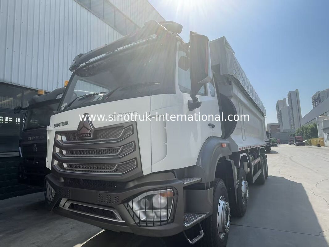Autocarro con cassone ribaltabile Howo-NX con motore Weichai da 380 CV, telone elettrico e cassone di carico in acciaio al manganese per carichi pesanti