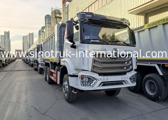 Sinotruk Howo / Hohan 6×4 Tipper Dump Truck 10 ruote Corpo di carico rettangolare 20CBM Colore bianco