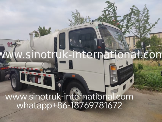 Autopompa spurgo HOWO 4*2: Serbatoio 6m³, 160HP, Pneumatici 8.00R20, Autopompa spurgo per impieghi leggeri, Veicolo per la sanificazione efficiente