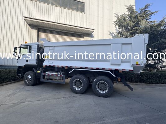 SINOTRUK HOWO TX Modello 380HP LHD Tipper Dump Truck 6X4 Utype Container Bianco