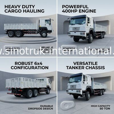 Howo Full Drive Cargo Box Truck 400 CV 4 assi