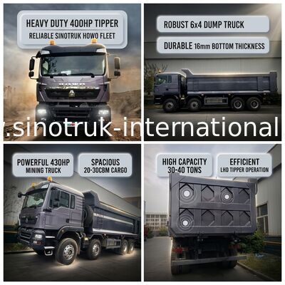 Autocarro ribaltabile SINOTRUK HOWO 400HP 12 ruote LHD 30-40 tonnellate 20-30CBM ZZ3317V356GB1