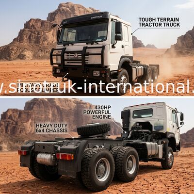 Trattore SINOTRUK 430 cavalli 6 × 4 con paraurti militare