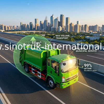 SINOTRUK HOWO ha compresso il camion 4×2 LHD della raccolta dei rifiuti del compattatore