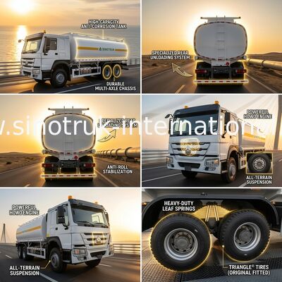 HOWO 6*4 Motore Weichai da 340 CV, camion cisterna di petrolio da 25 CBM