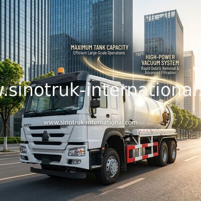 Camion di pulizia 18CBM LHD 336HP del carro armato settico del camion di aspirazione delle acque luride del pulsometro