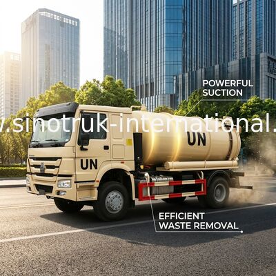 Camion 10000L LHD 4X2, camion di aspirazione delle acque luride di SINOTRUK HOWO dei rifiuti liquidi