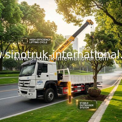 gru telescopica dell'asta montata camion di 4X2 LHD 5 tonnellate per ingegneria del ponte