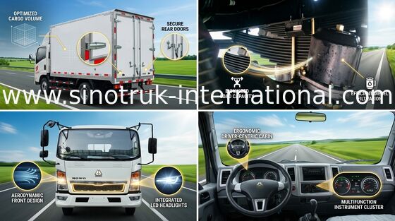 Camion di bassa potenza di alta efficienza, 4500 interassi camion della scatola da 18 piedi