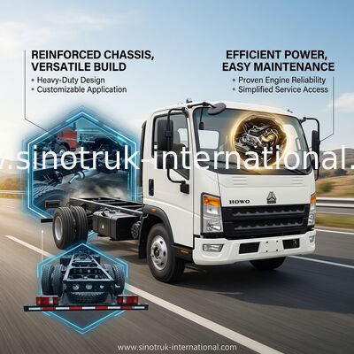 ZZ1047D3414C145 HOWO 4*2 camion leggeri 116 CV Chassis