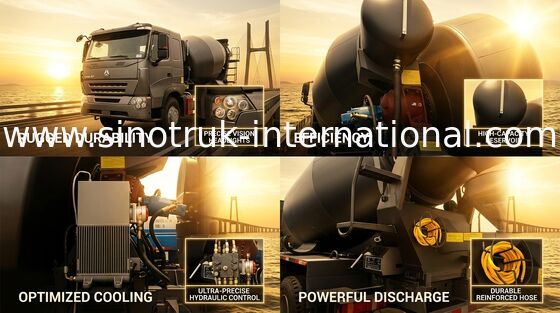 Camion 10CBM 371HP 6X4 LHD della betoniera dell'INTERNAZIONALE HOWO A7 di SINOTRUK
