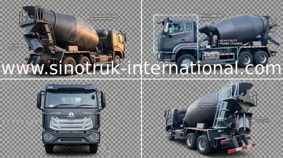 Sinotruk Howo N7 Camione miscelatore di calcestruzzo 6-10CBM 6 X 4 Euro 2 380 CV