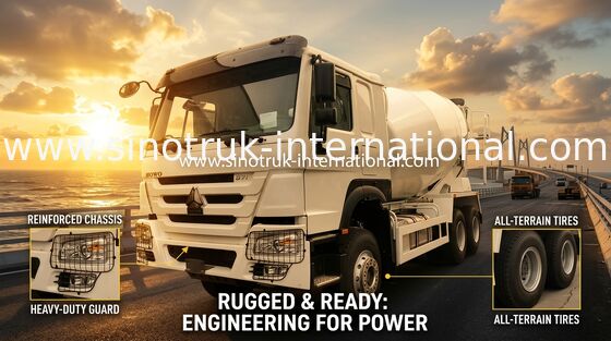 Autobetoniera HOWO 371HP 10m³ con Pompa e Motore Eaton per Costruzioni Pesanti