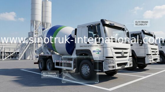 Euro bianco II ZZ1257N3841W del camion 371HP della betoniera di HOWO SINOTRUK