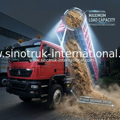 8 × 4 Lhd 12 ruote Sinotruk Tipper 400 HP Euro 2