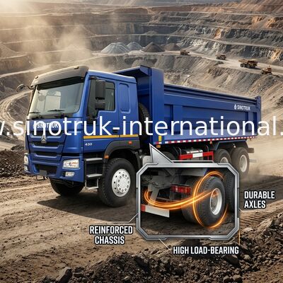RHD 8×4 12 ruote ZZ3317V3847B1R Alta potenza Basso consumo di carburante380HP Blu HOWO Tipper Truck