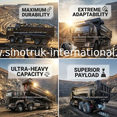 Estrazione mineraria nera Tipper Dump Truck 20-50Tons 8 x di Howo euro 4 2 400Hp