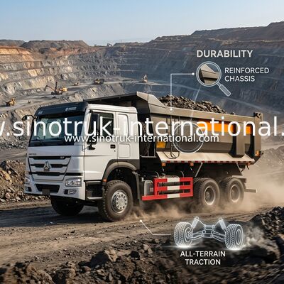 Autocarro con cassone ribaltabile estraente resistente di SINOTRUK HOWO LHD 6x4