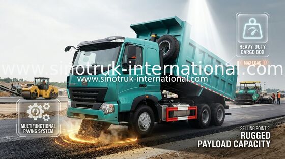 290HP degli autocarri con cassone ribaltabile del ribaltatore della costruzione di SINOTRUK HOWO A7 6 x 4 nel colore blu