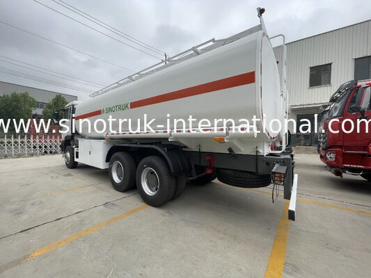 SINOTRUK TX Model 6X4 25CBM Oil Tank Truck 10Wheels 336Hp White Two Warning Lights