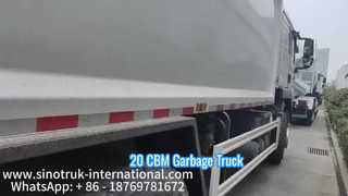 Camion di immondizia compresso