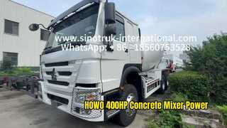 Potenza 400HP del camion della betoniera SINOTRUK Howo 6x4
