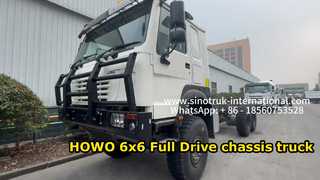 Telaio per camion da carico a trazione integrale SINOTRUK Howo 6x6 potente ed efficiente